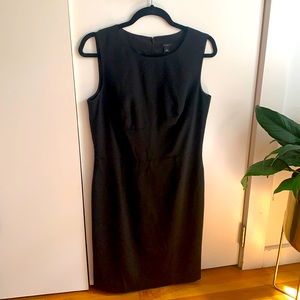 Ann Taylor Fitted Black Sleeveless Dress (Size 6)